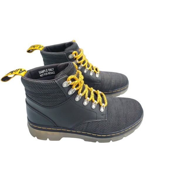 Dr. Martens Boots Color Black W/ Yellow Laces Clear Sole Size 9M Rare Sample - Picture 8 of 10